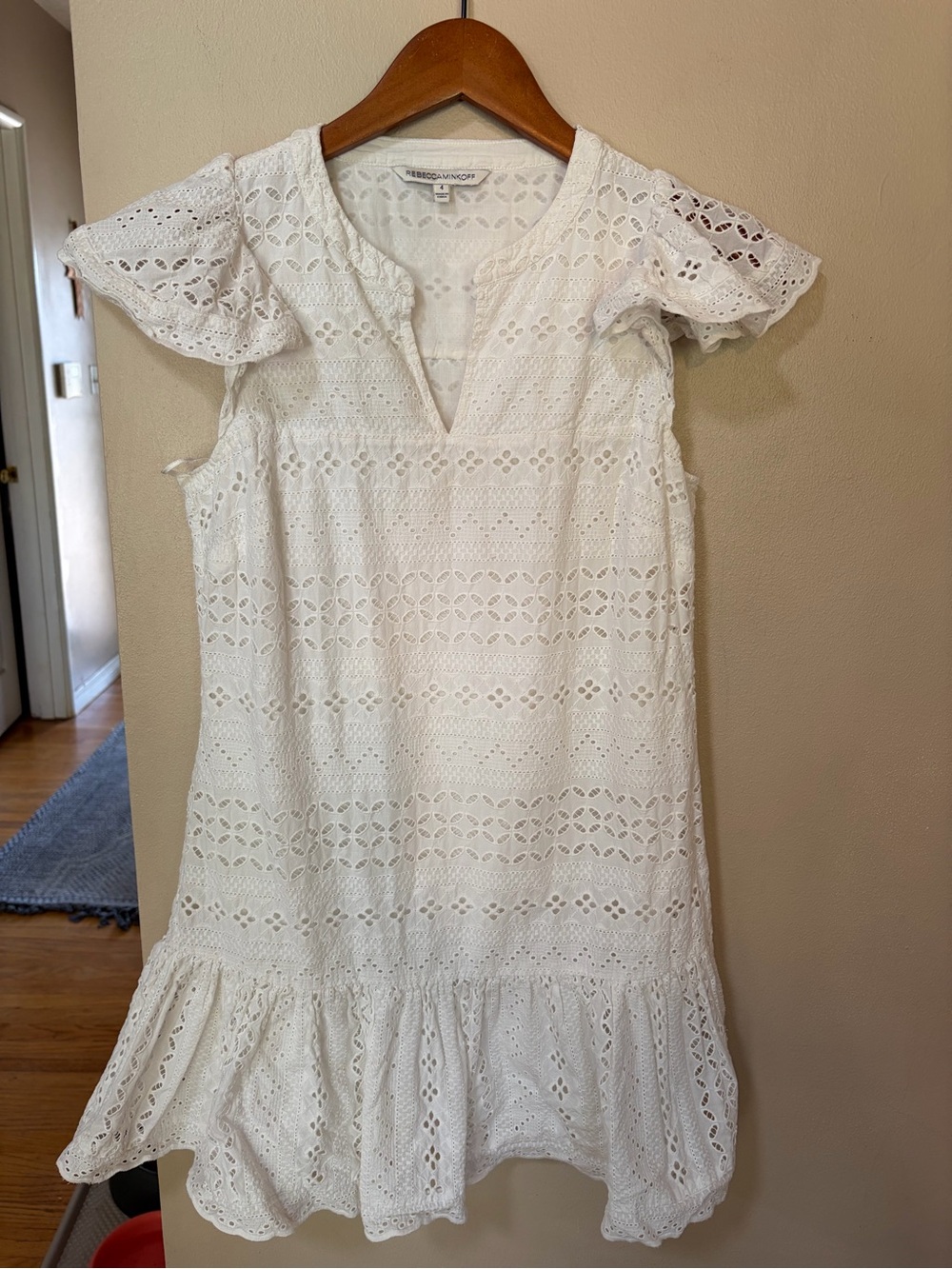 Swiss eyelet babydoll dress